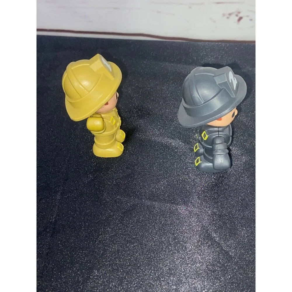 Fisher Price Little People Fire Fighter Chief Captain #1 & #2 Toy Mini Figures 2